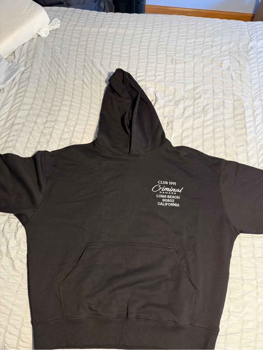 Criminal Damage Club 1991 Black Hoodie with Chest Logo